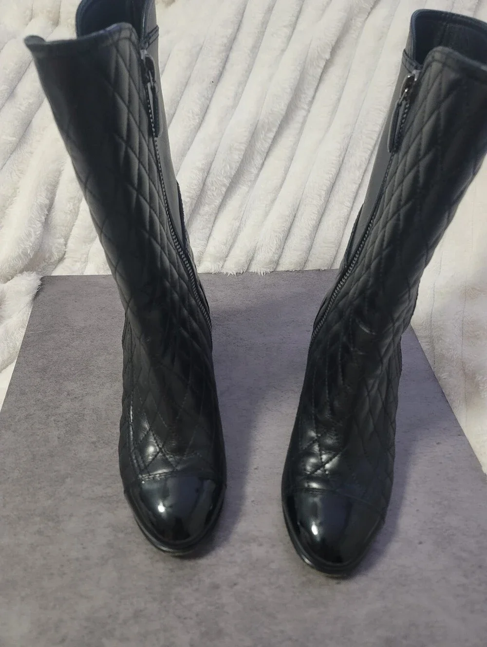 CHANEL leather ankle
